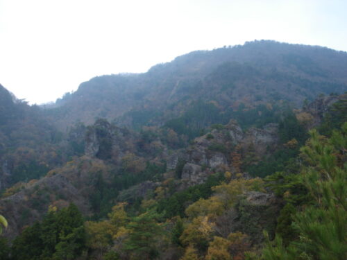 雁股山を望む