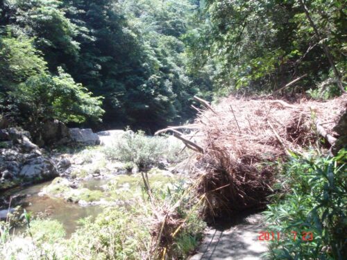 豪雨の爪痕