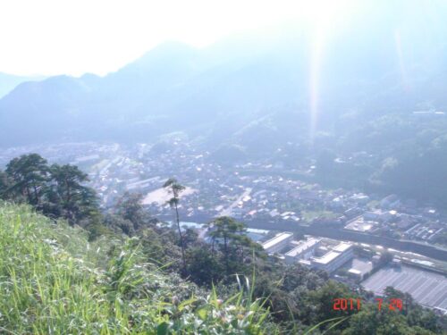 津和野の町を望む