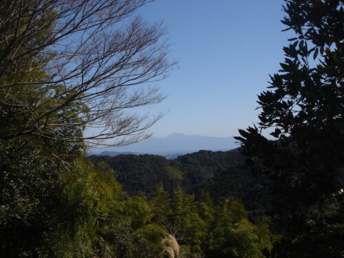 日見峠から見る雲仙普賢岳