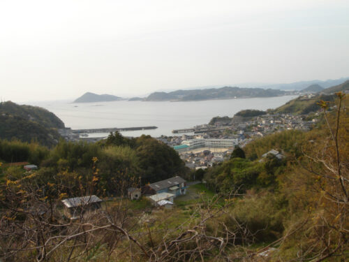 蚊焼の集落と伊王島と香焼町
