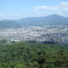 天拝山から、宝満山を望む