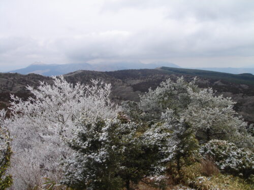 Dsc09129 冠ヶ岳の霧氷と阿蘇山麓