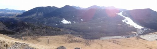 Dsc010693 久住連山と地熱発電所とスキー場