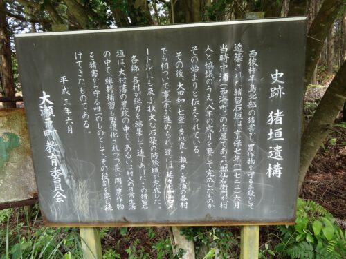 自然歩道の案内板