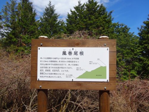 風巻尾根　1077ｍ