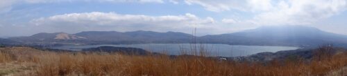 山中湖と富士山