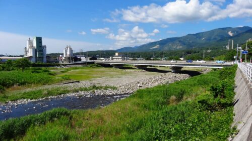 鎌田川にかかる鎌田大橋