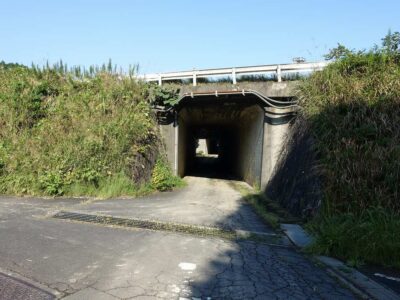 高速道路下を潜る