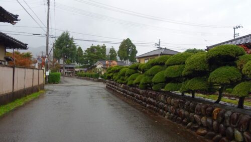 丸岡集落の玉石垣