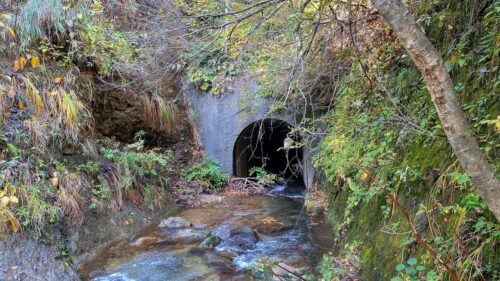 トンネルに出た