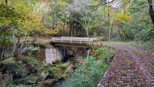 紅葉川を横断する